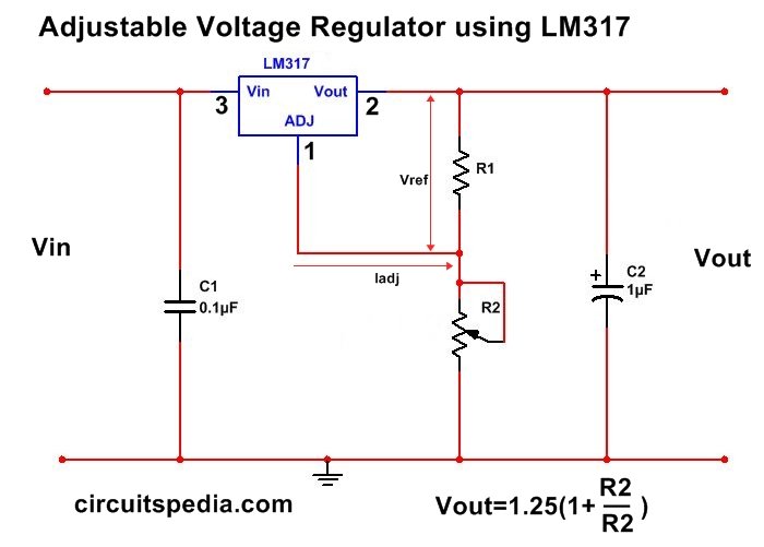 1.5A Adjustable Variable DC Voltage Regulator Circuit ...
