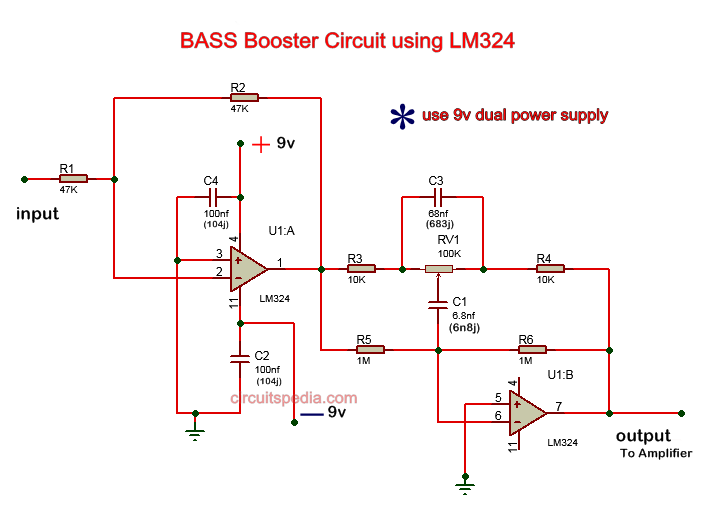 Bass Booster circuit diagram | Turbo Bass Booster circuit ...